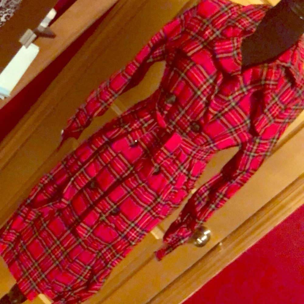 Tartan Flannel trench jacket